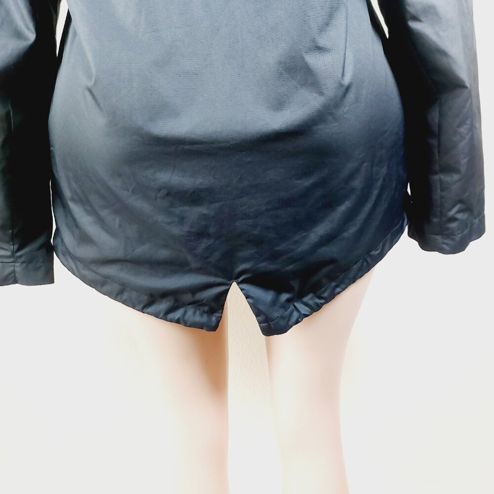 Nike Women's Black Shield Hooded Outdoor Trail Long Windbreaker Jacket Size M - Picture 10 of 14